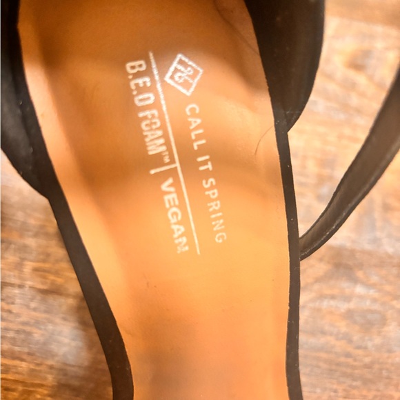 Call It Spring Black Strappy Heels - Picture 2 of 4